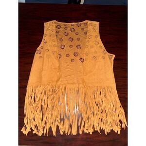 Spirit Halloween Fringed Hippie Vest Size Large/X-Large
